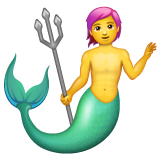 How emoji merman displayed on WhatsApp