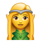 How emoji woman elf displayed on WhatsApp