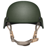 How emoji military helmet displayed on WhatsApp