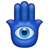 How emoji hamsa displayed on WhatsApp