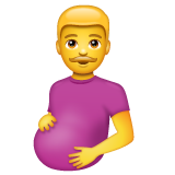 How emoji pregnant man displayed on WhatsApp