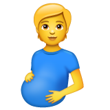 How emoji pregnant person displayed on WhatsApp