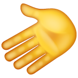 How emoji leftwards hand displayed on WhatsApp