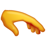 How emoji palm down hand displayed on WhatsApp