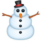 How emoji snowman without snow displayed on WhatsApp