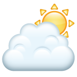 How emoji sun behind cloud displayed on WhatsApp