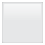 How emoji white large square displayed on WhatsApp